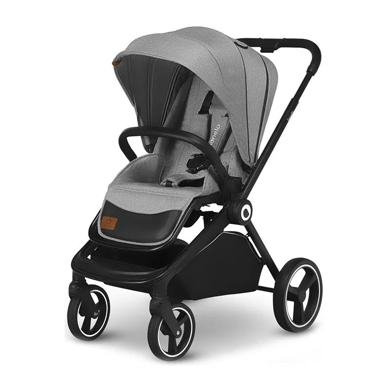 Trio Poussette Mika + Nacelle + Cosy Gr.0+ - Grey Stone-2