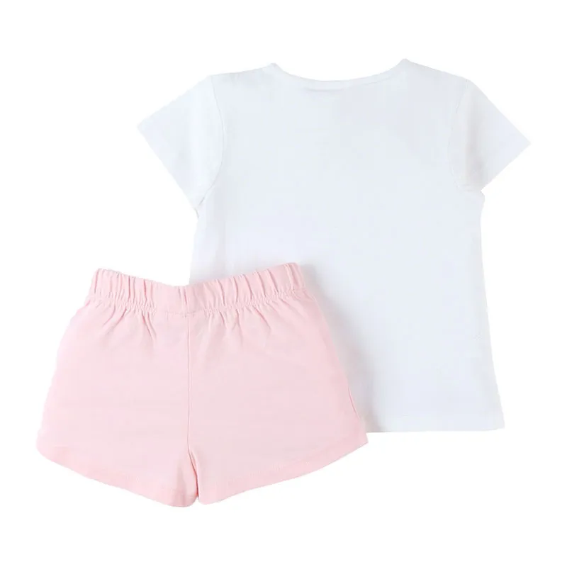 Pyjama T-shirt + Short Licorne - Rose/Blanc-2