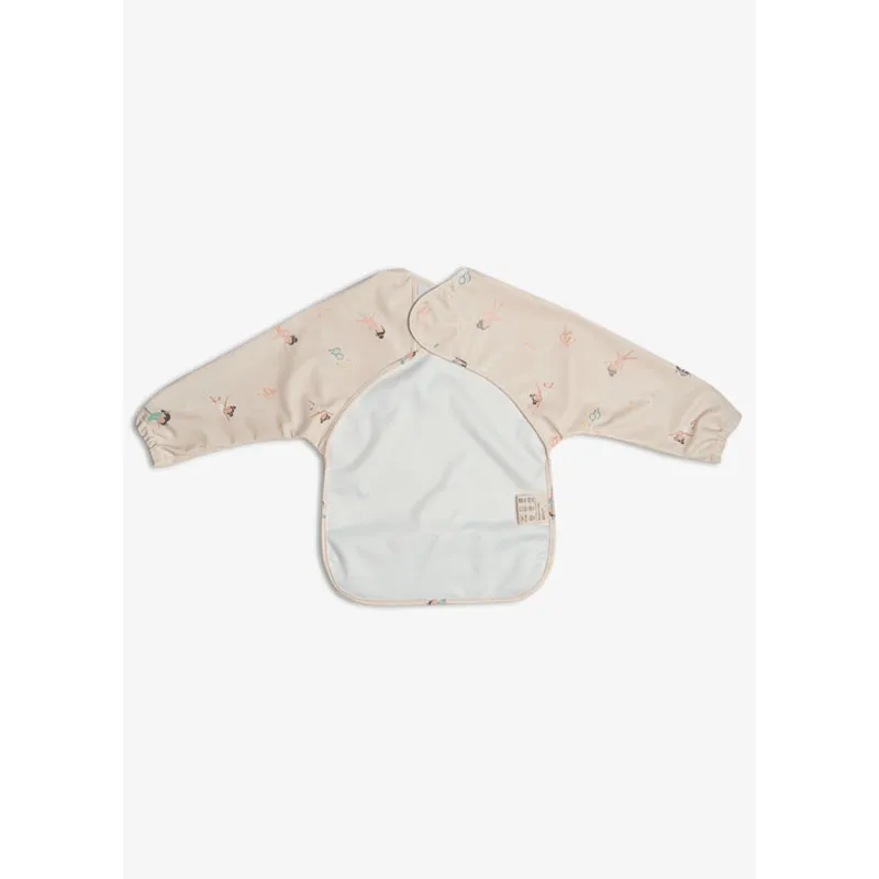 Bavoir à manches longues 6-18mois - Ballerines Beige-1