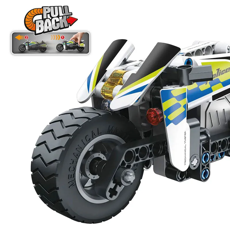 Moto de police à construire 199pcs - 6+-1
