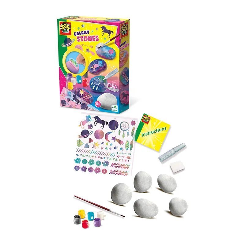 Peinture sur pierre galaxie 16pcs - 5+-4