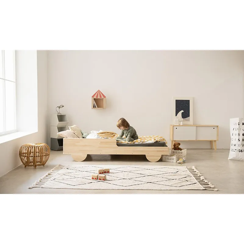 Lit pour voiture Montessori Bois - 45x93x200cm-4