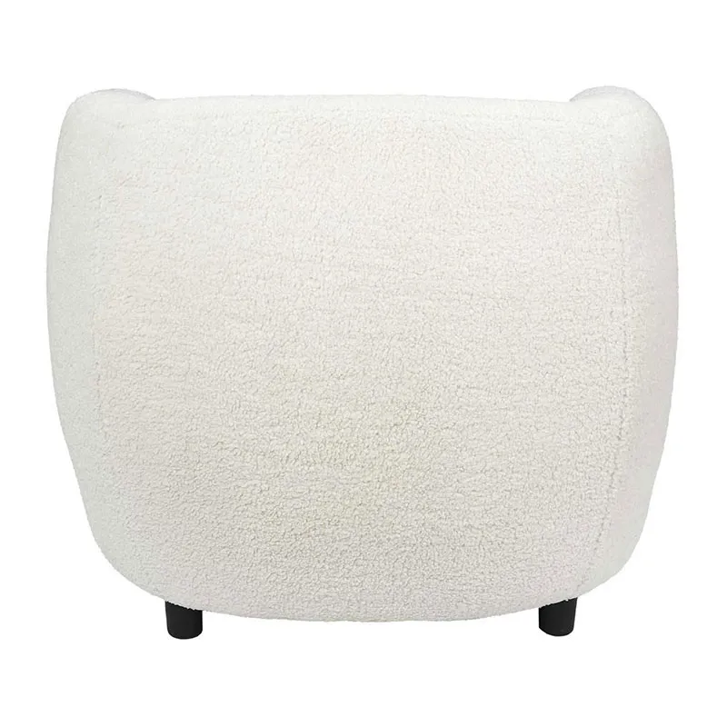 Fauteuil à bouclette Kim - Blanc-4