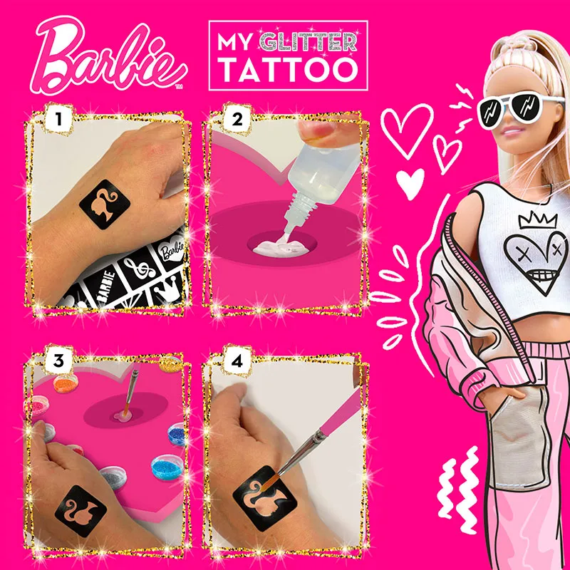 Kit Barbie tatouages paillettes - 5+-3