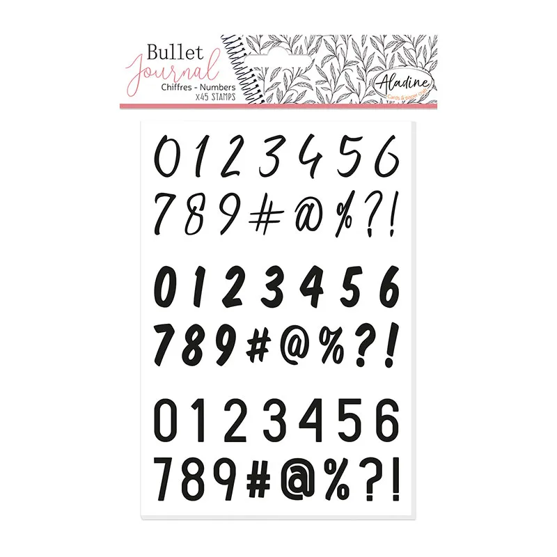 45 Tampons mousse Stampo Bullet Journal Chiffres 2 - 14+-0