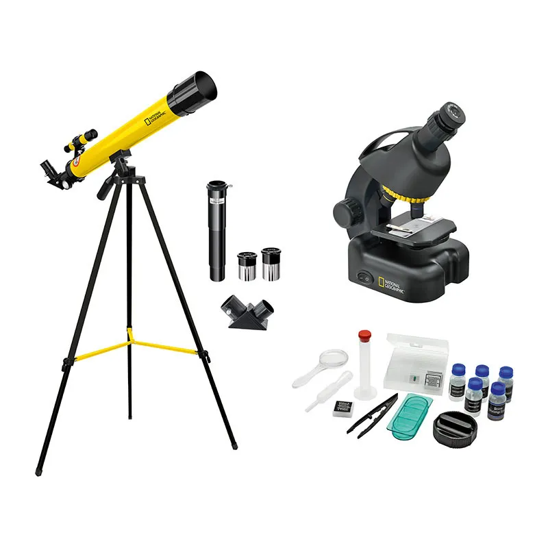 Kit Télescope + Microscope Jaune - 8+-1