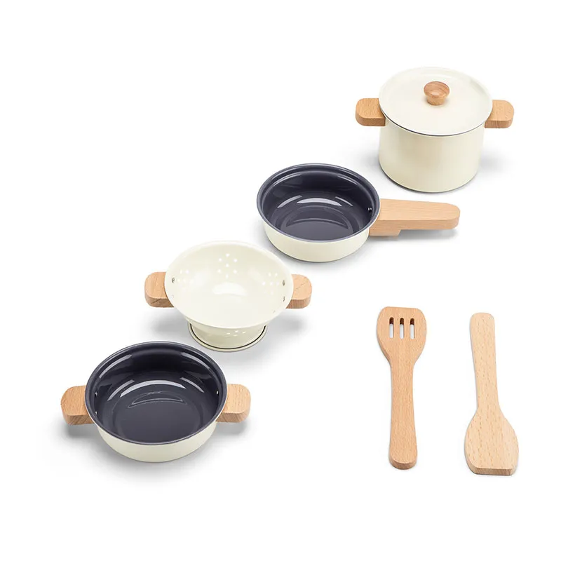 Batterie de cuisine 7pcs Métal Blanc - 24m+-4