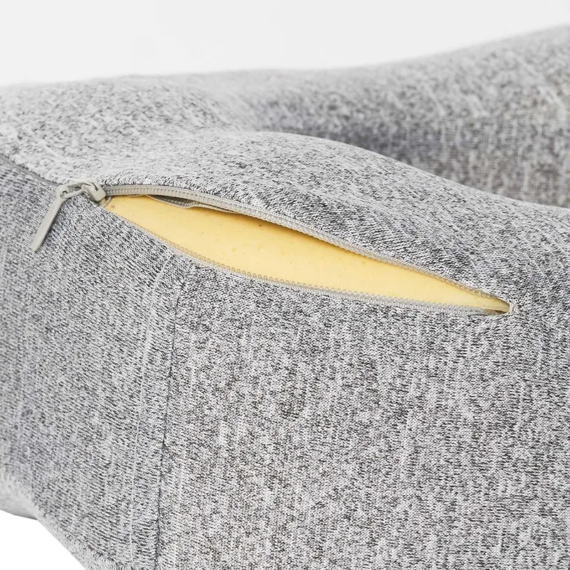 Coussin de voyage mémoire de forme - Gris-3