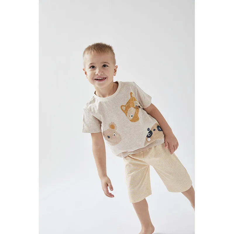 Pyjama MC 2pcs. Raton Laveur - Beige-5