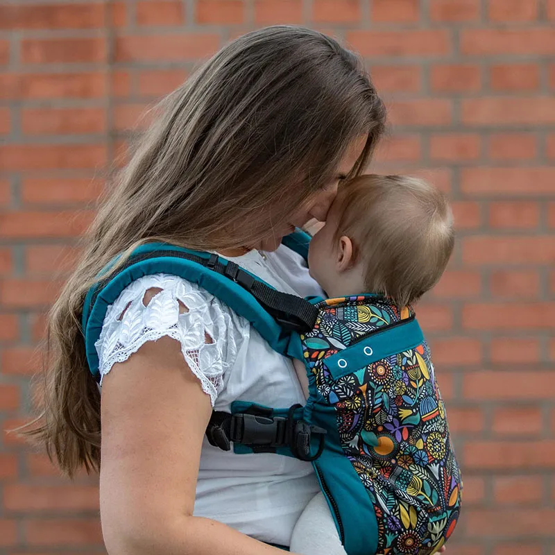 Porte bébé Love Buckle Carrier Folk - Bleu-3