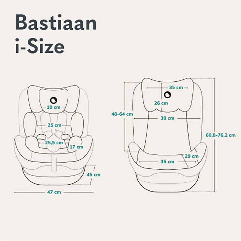 Siège-auto 360° I-Size/Isofix Bastiaan One 40-150cm - Grey Stone-15