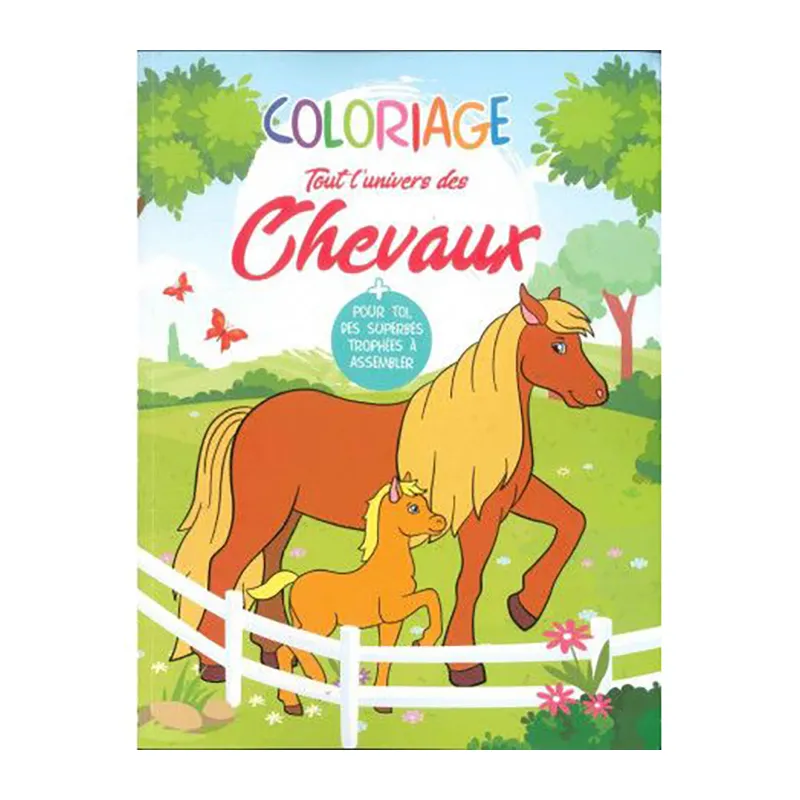 Cahier de coloriage & assemblage Chevaux - 36m+-0