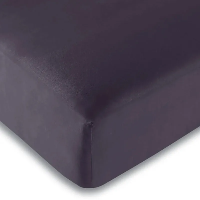 Drap-Housse Coton Bonnet 25cm Prune-0