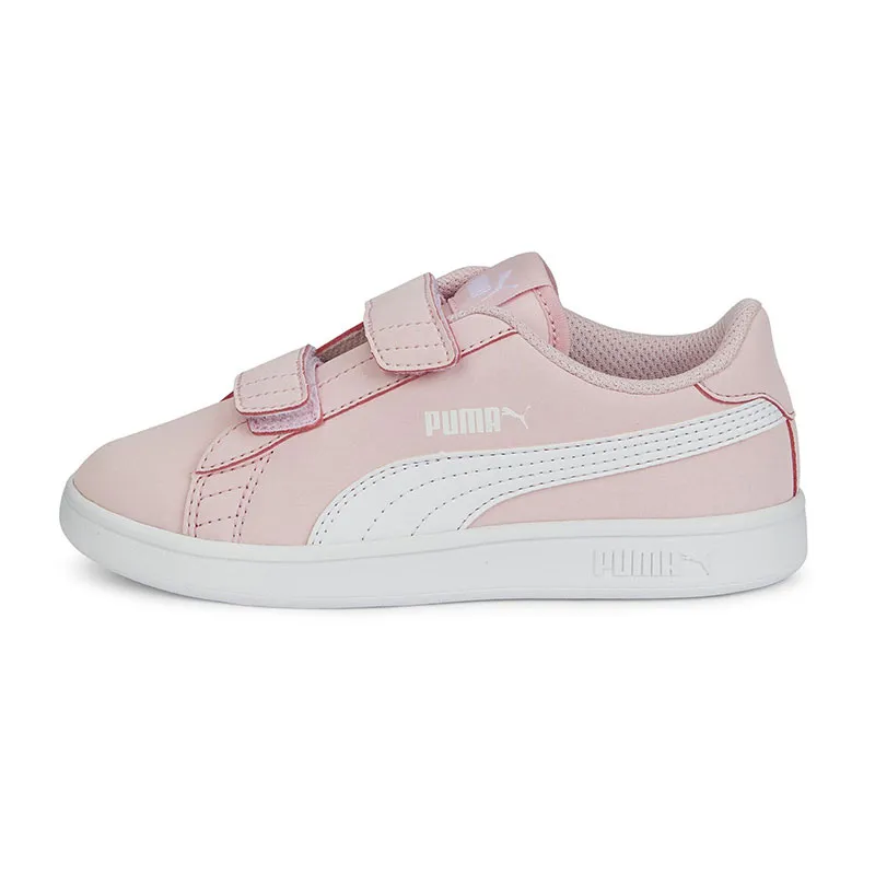 Baskets Fille Smash V2 Buck - Rose/Blanc - PUMA-1