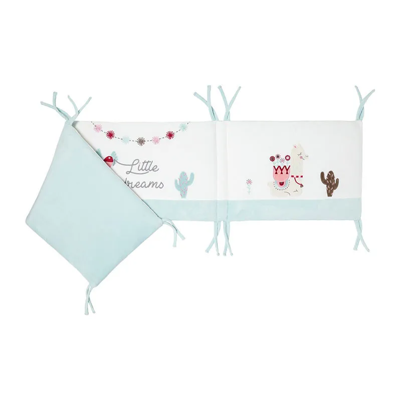 Tour de lit adaptable Velours Little Lama - 40x180cm-0