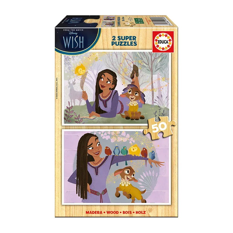 2 Puzzles en BOIS Wish 2x50pcs - 4+-0