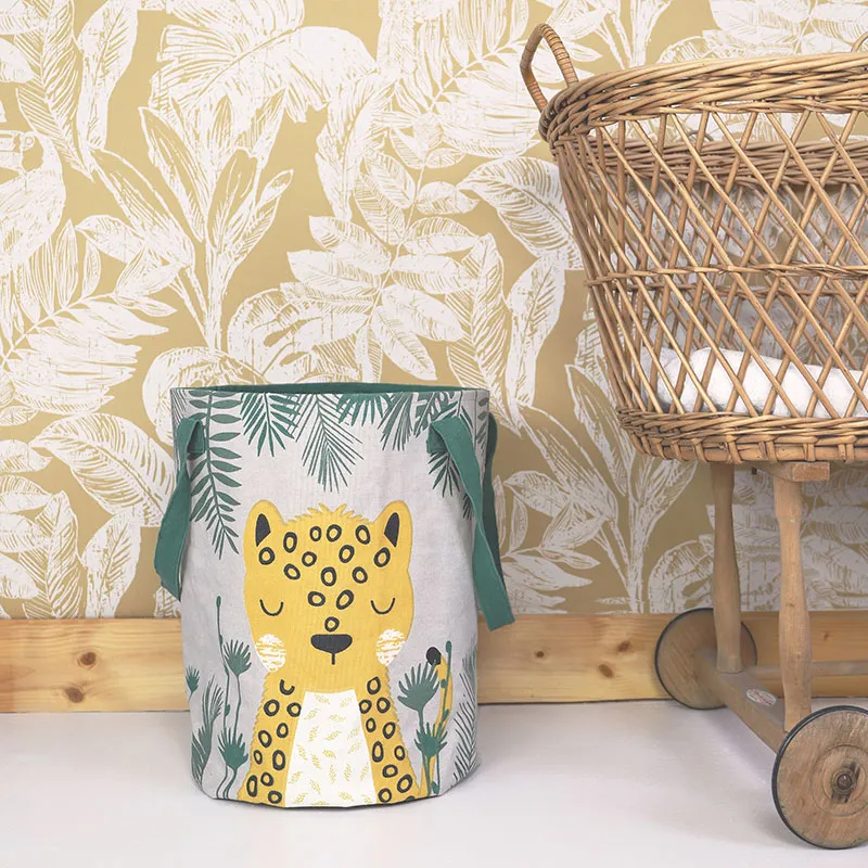 Panier de rangement Coton Soren - ø30x40cm-1