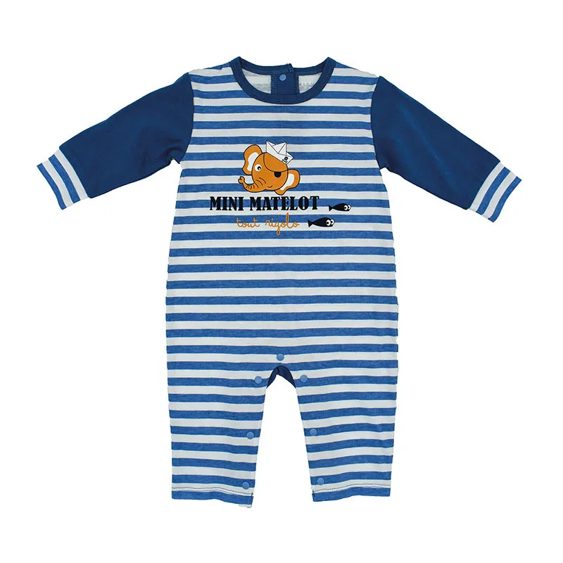 Combi-pyjama longue Moussaillon - Bleu-1