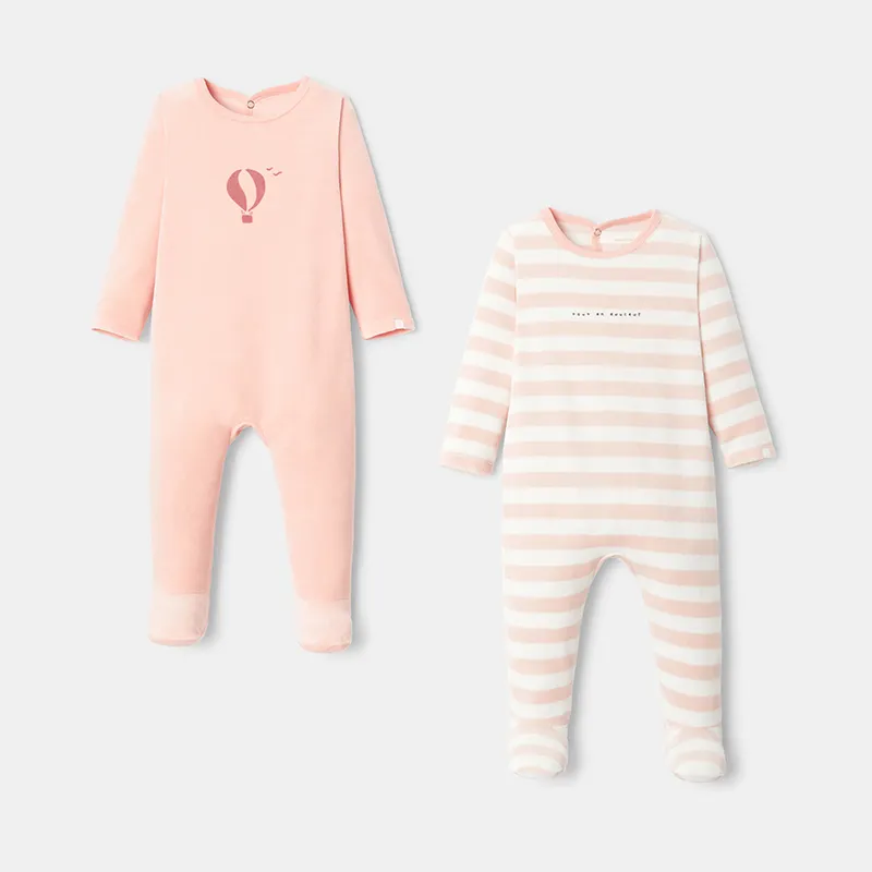 Dors-bien velours Mixte - Rose bonbon-0