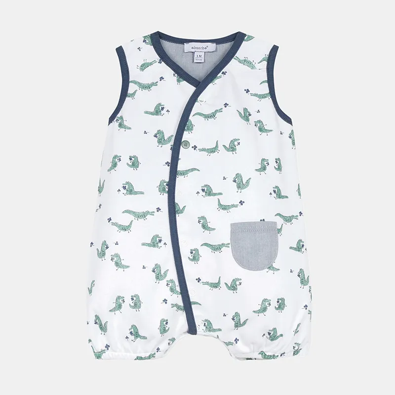 Combishort Coton BIO Mixte - Blanc-0
