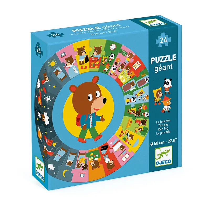 Puzzle géant 24pcs. La journée - 3+-1