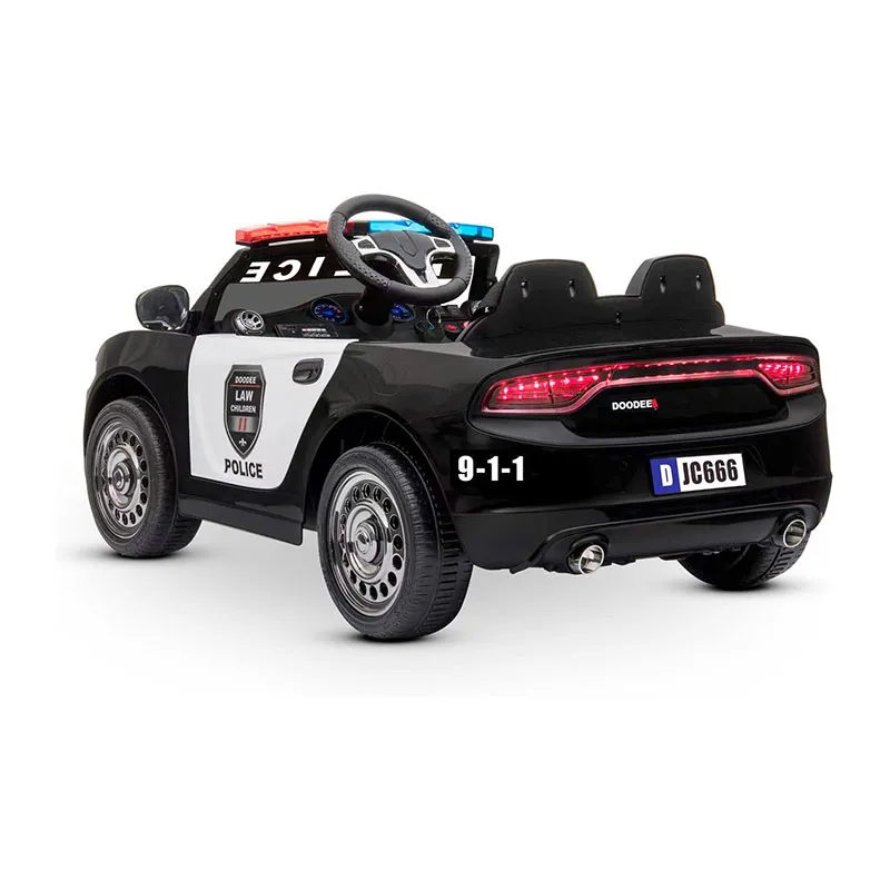 Voiture électrique Police Noir - 36m+-5