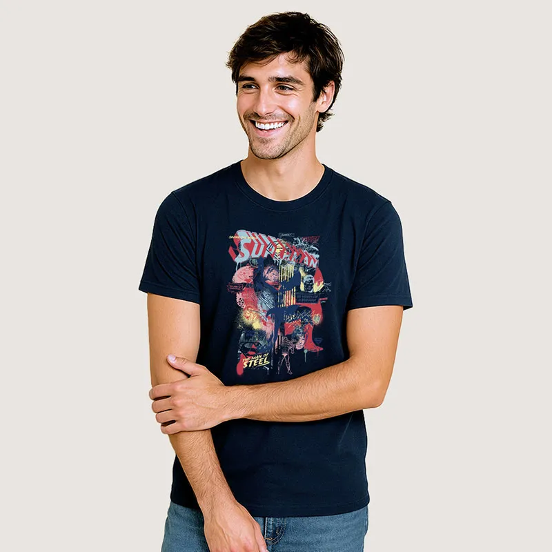 T-shirt BIO Homme Superman 2 - Navy-0
