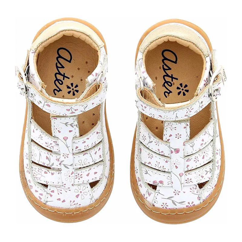 Salomés Bébé Crusile Cuir - Blanc Floral-4