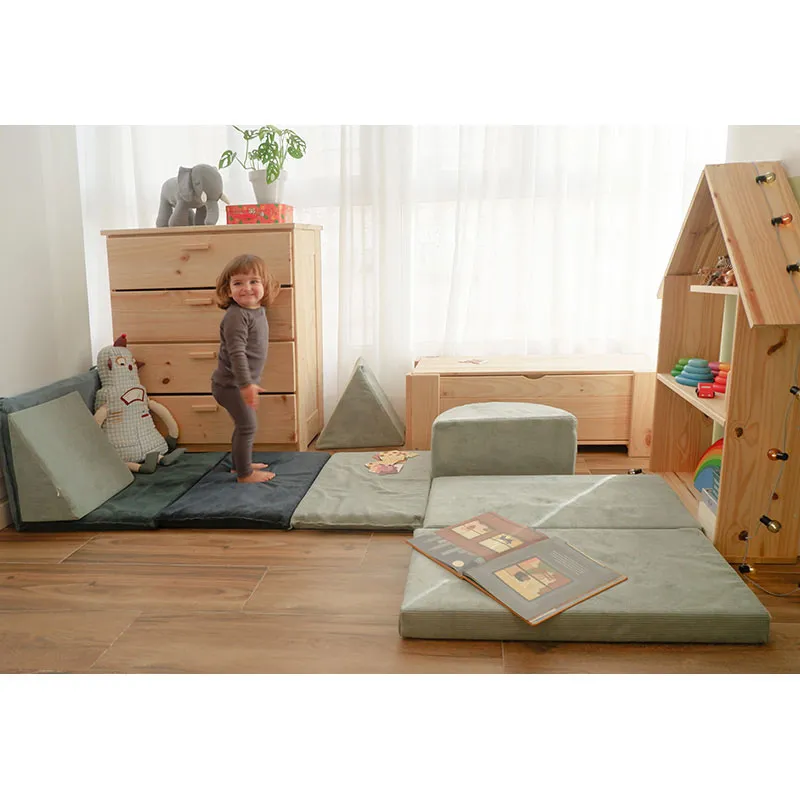 Triangle Montessori en mousse Aiguemarine - 25x39x33cm-3
