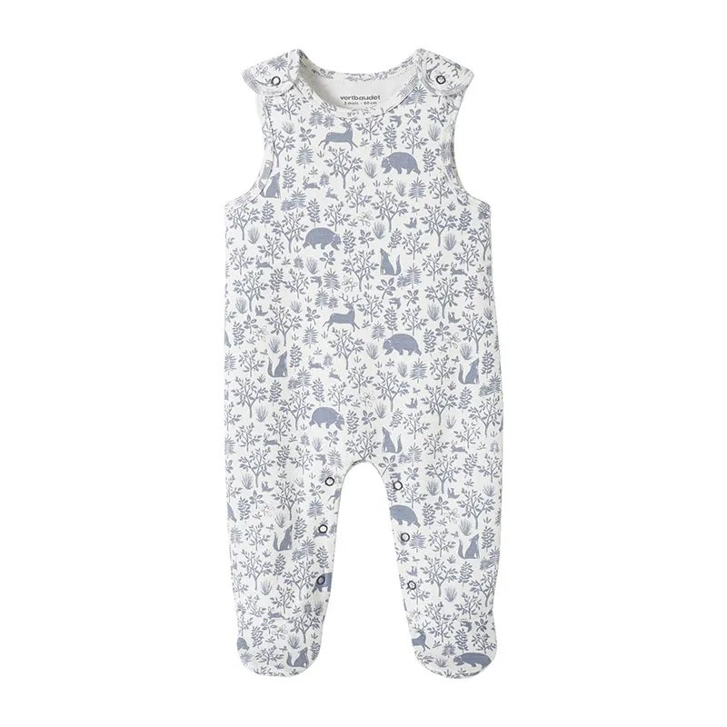 Ensemble naissance 3 pièces : combinaison + body + doudou en coton bio - Bleu-2