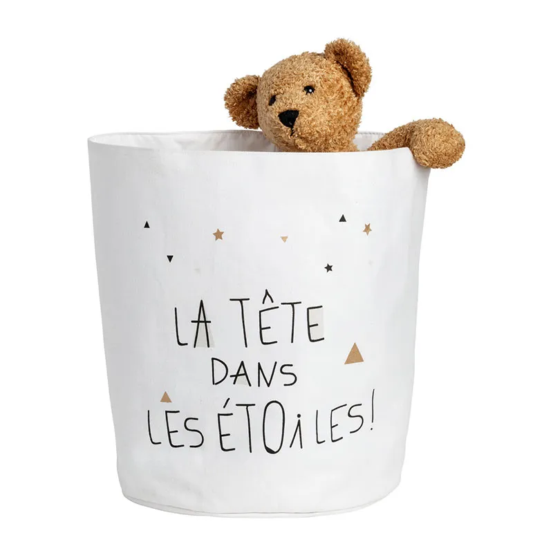 Panier de rangement Coton Etoiles filantes - 40x33cm-0