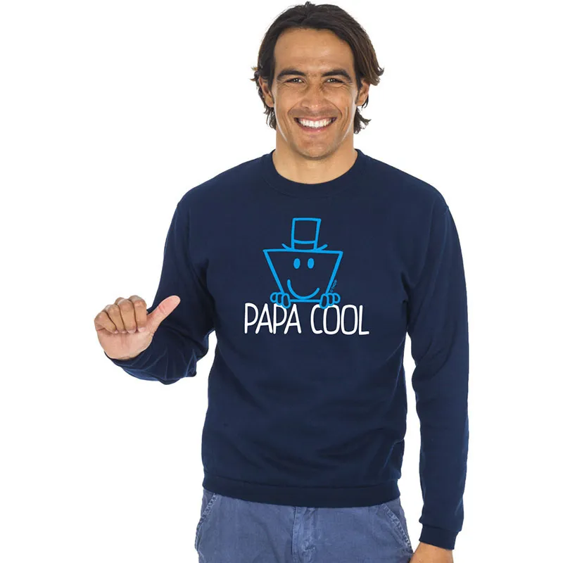 Sweat Homme Papa cool - Navy-0