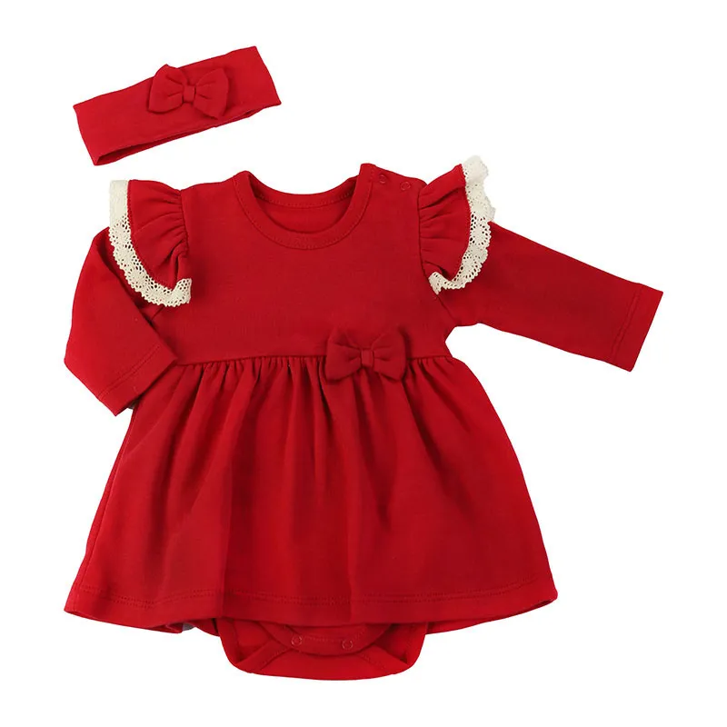 Body Robe ML + Bandeau Noeud - Rouge-0