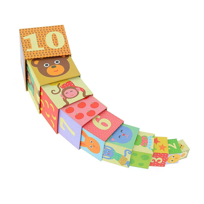 Cubes gigognes Animaux Mélusine Allirol 10pcs - 24m+-3