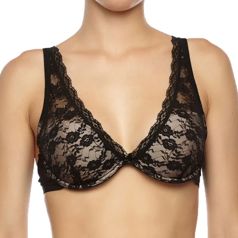 Soutien-gorge bralette rembourré - Noir-0