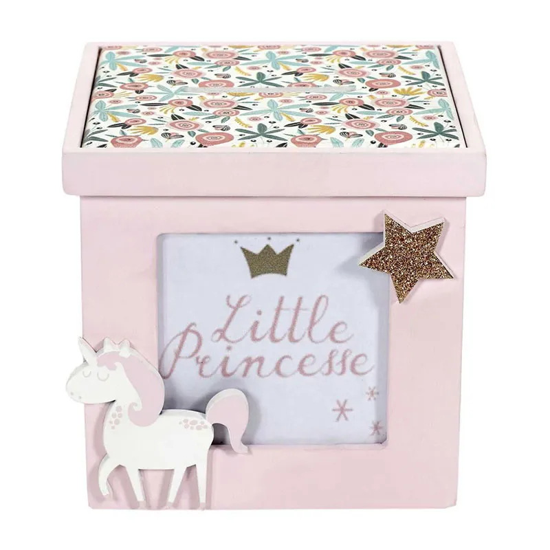 Tirelire Cube bois Rose - 60x40x11,5cm-4