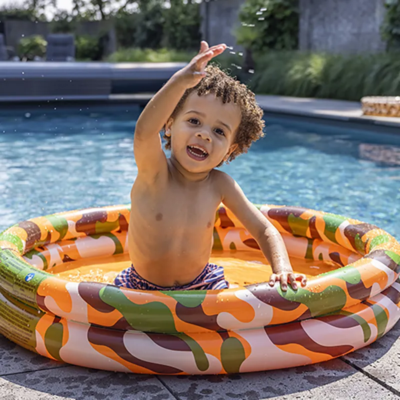 Piscine gonflable Bébé Camouflage Ø100cm - 1+-0