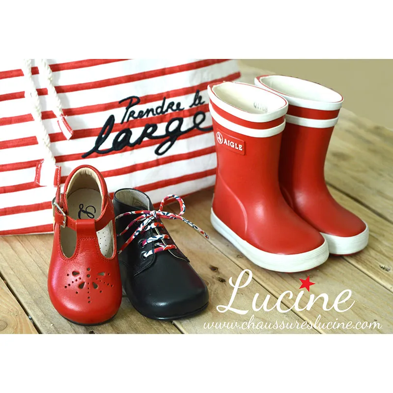 Chaussures Bottillons Salomé bébé à boucle Aloïs - Cuir Rouge-3