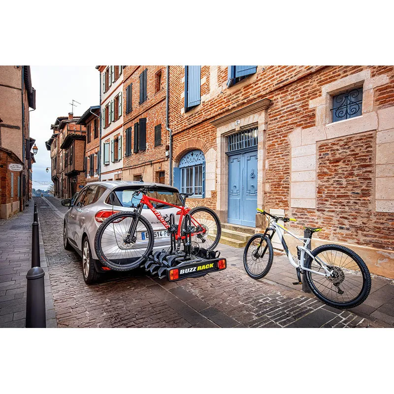 Porte-vélo sur attelage plateforme Buzzracer 4 - 4 vélos-10