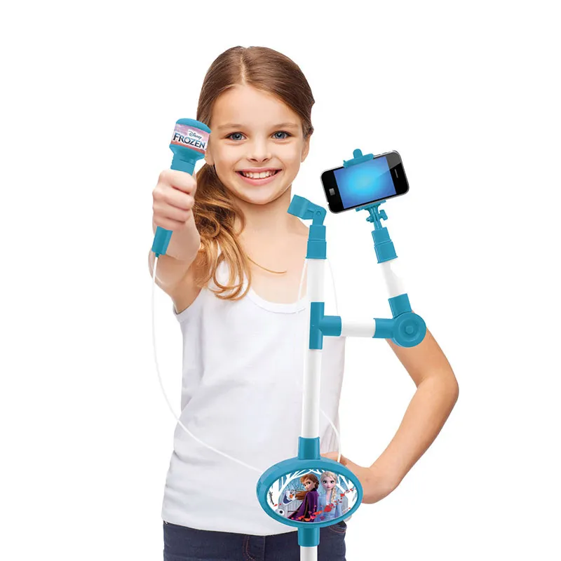 Microphone sur pied avec enceinte Reine des Neiges - 36m+-5