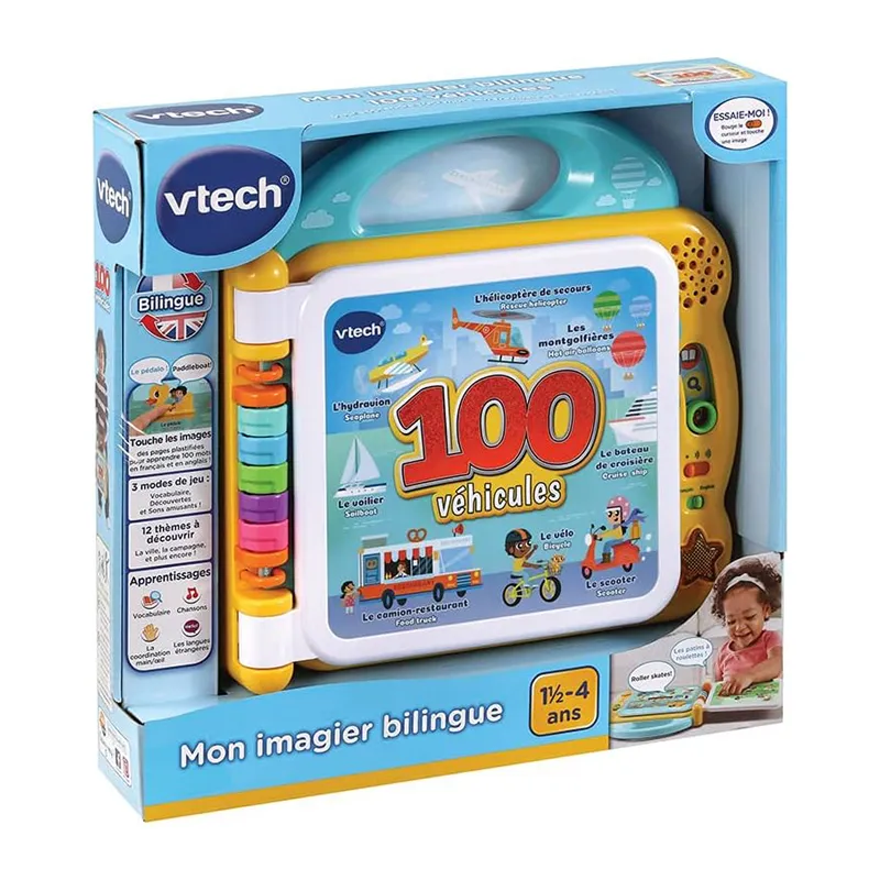 Mon imagier bilingue 100 véhicules - 18m+-6