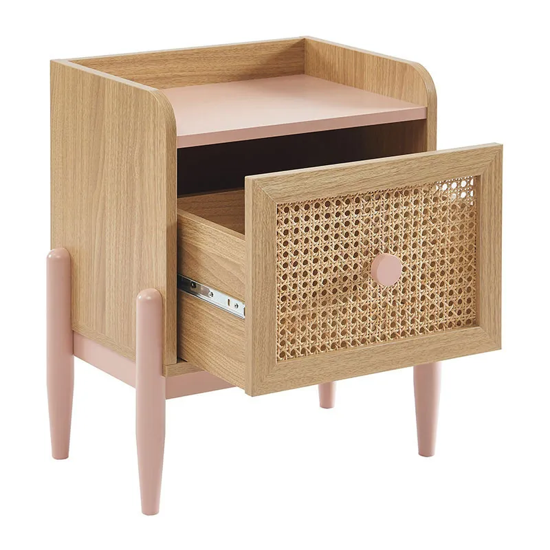 Table de chevet Pablo Rose - 40x30x51,5cm-2