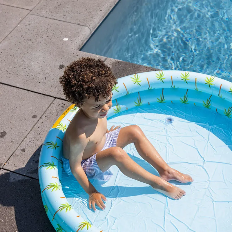 Piscine gonflable Palmiers Bleu Ø100cm - 1+-7
