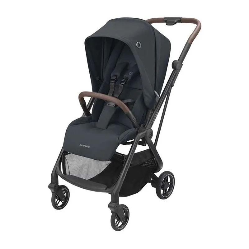 Trio Poussette Compacte Leona + Cosi Tinca sans base + Nacelle Oria + Ombrelle + Adaptateurs Graphite - 0m+-1