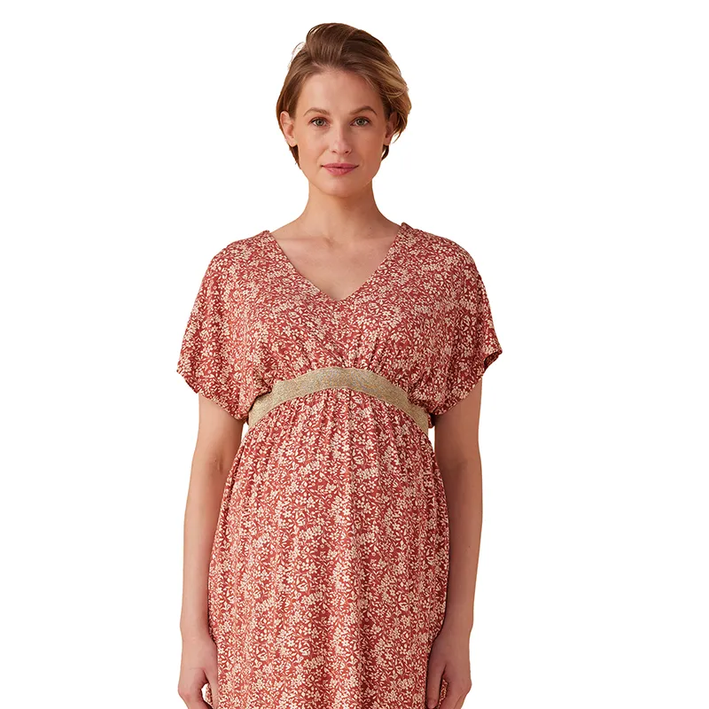 Robe de grossesse Felcie - Terracotta-3