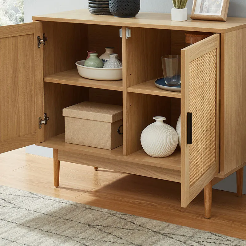 Buffet Amana 2 portes Cannage rotin - 90x39,5x75cm-3