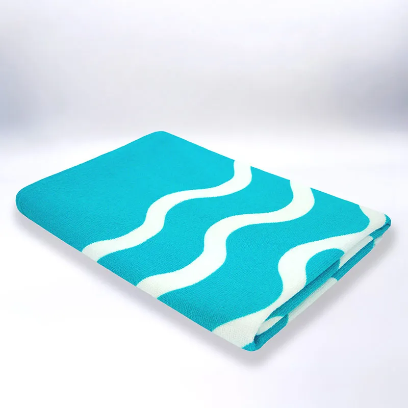 Serviette de plage Vague-Pop Bleu - 75x150cm-1
