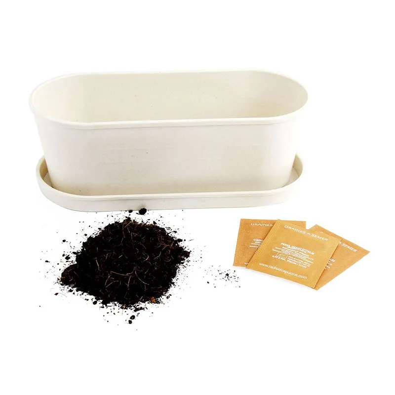 Jardinière bambou Aromates - 27x10x11cm-5