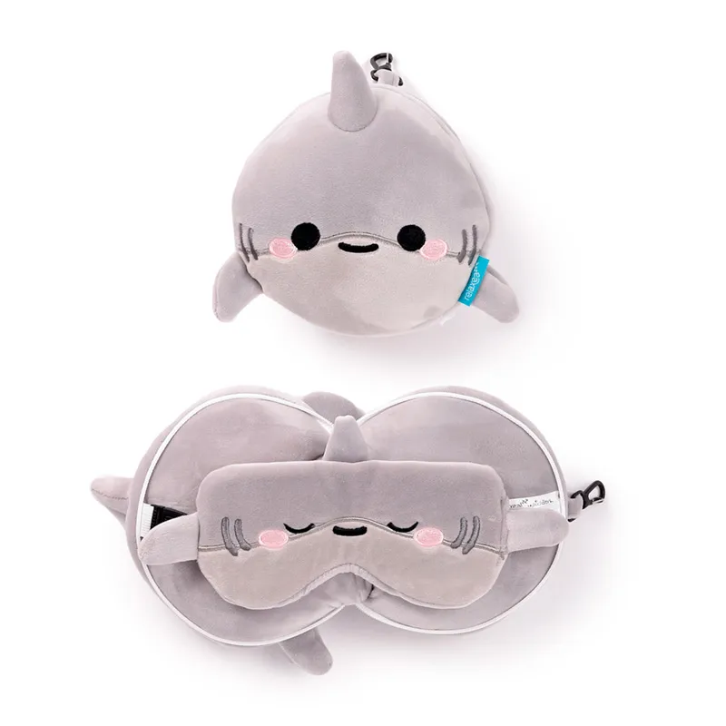 Coussin de voyage 2 en 1 Archie le Requin - 17x18x11cm - PUCKATOR-1