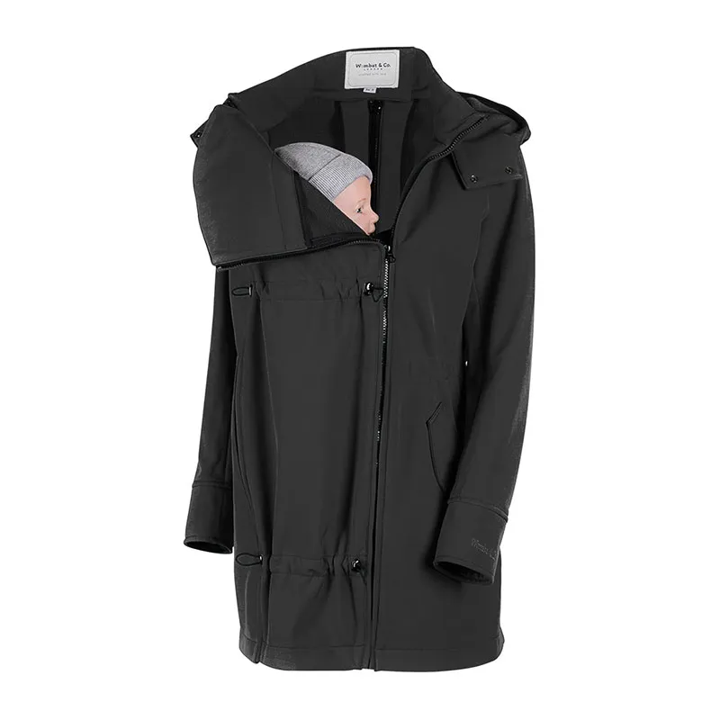 Manteau porte-bébé Wombat Wallaby - Grey/Black-0
